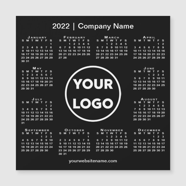 Moderno logo de la Compañía de Calendario 2022 en  (Anverso)