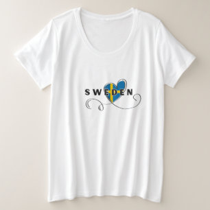 Moderno Love Suecia Bandera Souvenir Sueco