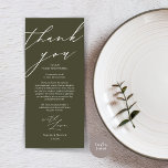Moderno lugar Boda Ajuste Gracias Cena Tarjeta<br><div class="desc">Comparte el amor y muestra tu agradecimiento a tus invitados cuando se sientan en su asiento y leen esta encantadora carta de agradecimiento personalizada. ¡Es una manera maravillosa de empezar tu celebración especial del día! Con esta tarjeta se establecerá el tono de un evento inolvidable. La tarjeta de agradecimiento incluye...</div>