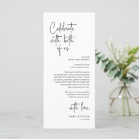 Moderno lugar Boda de la cena Tarjeta de agradecim