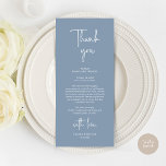 Moderno lugar Boda de la cena Tarjeta de agradecim<br><div class="desc">Comparte el amor y muestra tu agradecimiento a tus invitados cuando se sientan en su asiento y leen esta encantadora carta de agradecimiento personalizada. ¡Es una manera maravillosa de empezar tu celebración especial del día! Con esta tarjeta se establecerá el tono de un evento inolvidable. La tarjeta de agradecimiento incluye...</div>