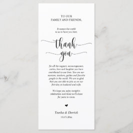 Moderno lugar de cena Boda - Tarjeta de agradecimi