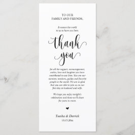 Moderno lugar de cena Boda - Tarjeta de agradecimi