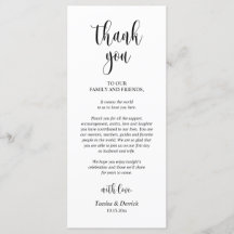 Moderno lugar de cena Boda - Tarjeta de agradecimi