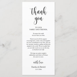 Moderno lugar de cena Boda - Tarjeta de agradecimi
