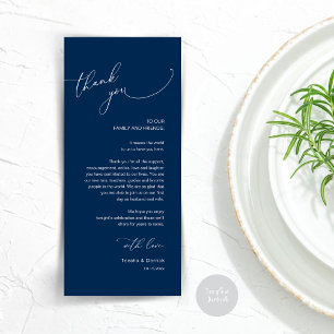 Moderno lugar de cena Boda - Tarjeta de agradecimi