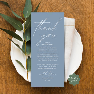 Moderno lugar de cena Boda - Tarjeta de agradecimi