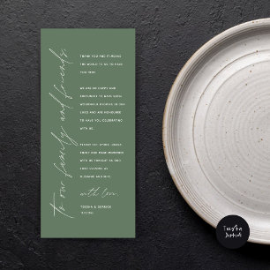 Moderno lugar de cena Boda - Tarjeta de agradecimi