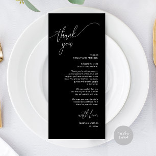 Moderno lugar de cena Boda - Tarjeta de agradecimi
