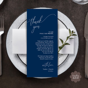 Moderno lugar de cena Boda - Tarjeta de agradecimi