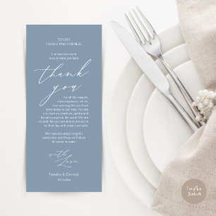 Moderno lugar de cena Boda - Tarjeta de agradecimi