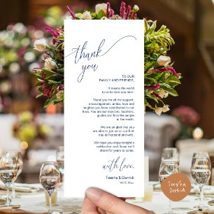 Moderno lugar de cena Boda - Tarjeta de agradecimi