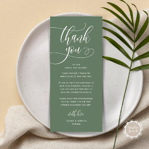 Moderno lugar de cena Boda - Tarjeta de agradecimi