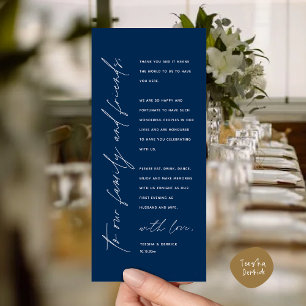 Moderno lugar de cena Boda - Tarjeta de agradecimi