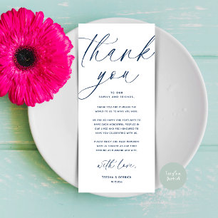 Moderno lugar de cena Boda - Tarjeta de agradecimi