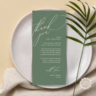 Moderno lugar de cena Boda - Tarjeta de agradecimi