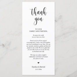 Moderno lugar de cena Boda - Tarjeta de agradecimi