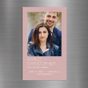 Moderno Magnet de fotos de Boda mínimo para guarda