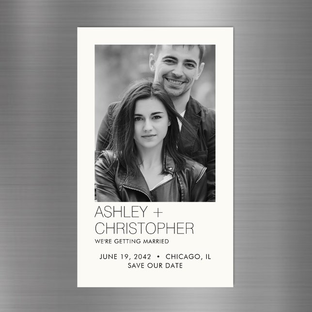 Moderno Magnet de fotos de Boda mínimo para guarda (Subido por el creador)