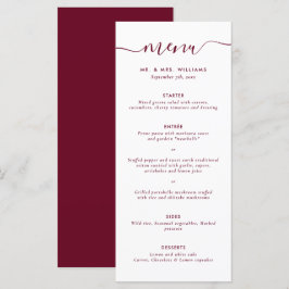 Moderno menú Boda de Borgoña