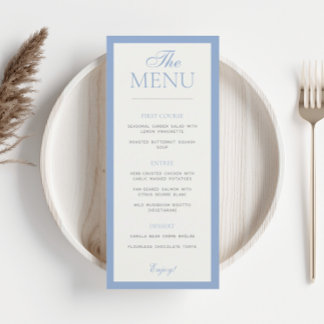 Moderno menú Boda de elegancia de borde
