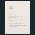 Moderno menú Boda Monogramado de Marfil<br><div class="desc">La moderna carta boda de marfil le dará un toque de elegancia a la decoración de su fiesta nupcial. Todo el texto es editable,  solo tienes que hacer clic en 'Personalizar esta plantilla'. También están disponibles elementos coincidentes,  como tarjetas de lugar,  números de tabla y signos de boda.</div>