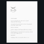 Moderno menú Boda monogramado en blanco y negro<br><div class="desc">La moderna carta blanca y negra de boda le dará un toque de elegancia a la decoración de su fiesta nupcial. Todo el texto es editable, solo tienes que hacer clic en 'Personalizar esta plantilla'. También están disponibles elementos coincidentes, como tarjetas de lugar, números de tabla y signos de boda....</div>