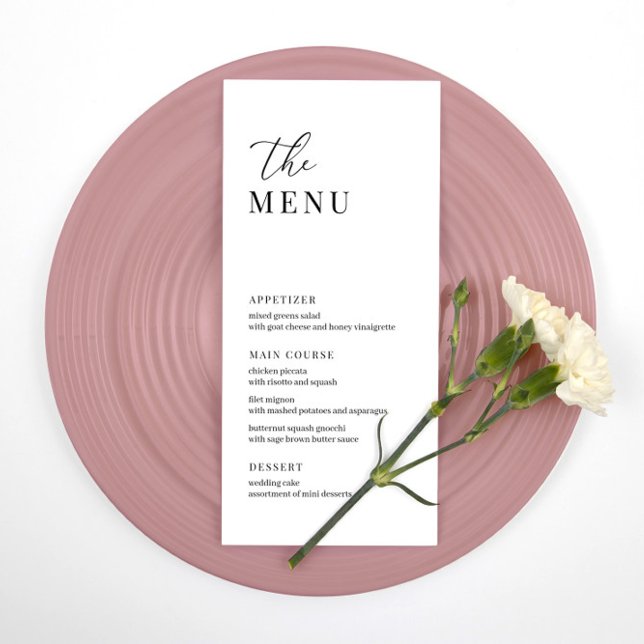 Moderno Menú Elegante De Recepción De Bodas (Subido por el creador)