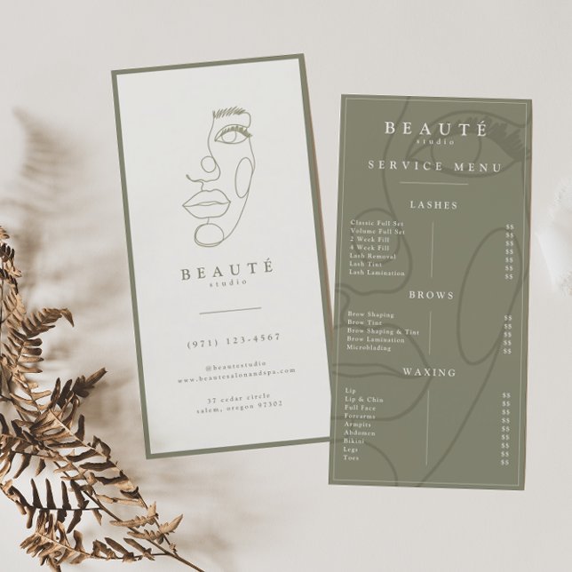 Moderno menú Minimalista de servicio de lavandería (Subido por el creador)