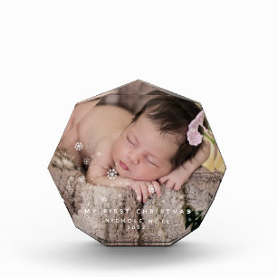 Moderno Mi primera Nochebuena de Snowflakes Foto K