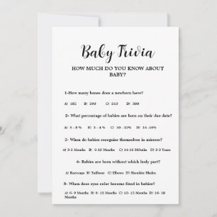 Moderno Minimal Baby trivia Baby Duché Tarjeta de 