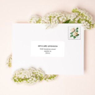 Moderno minimalismo boda etiquetas de invitados