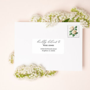 Moderno minimalismo boda etiquetas de invitados