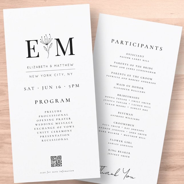 Moderno Minimalista elegante Moda Foliage Boda (Subido por el creador)