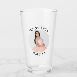 Moderno Minimalista Mis XV Años Circle Photo