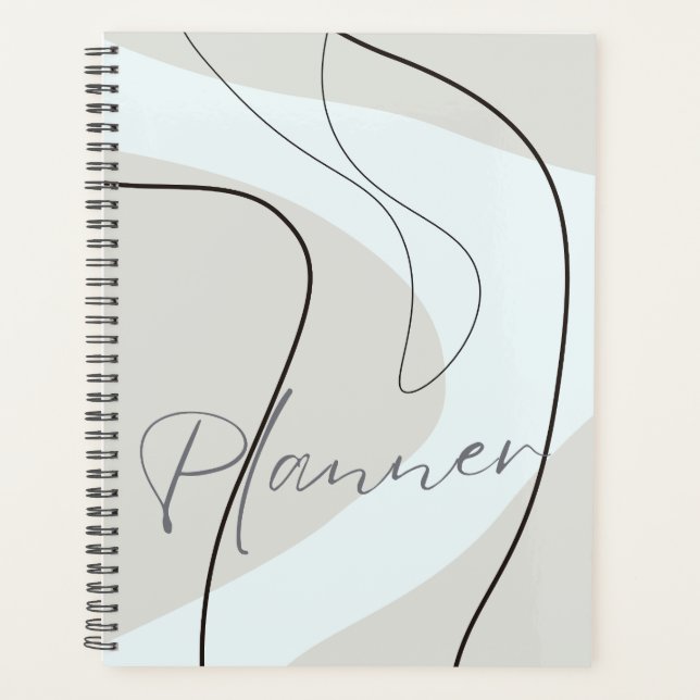 Moderno minimalista, planificador de bodas 9 (Anverso)