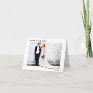 Moderno Minimalista Simple Love Gracias Nota Boda