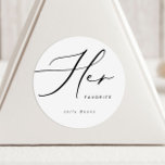 Moderno Minimalista su Pegatina favorito de ronda<br><div class="desc">Ver la colección aquí: https://www.zazzle.co.uk/collections/modern_minimalist-119052317964885904?rf=238296117664346256</div>