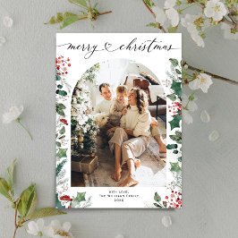 Moderno Mínimo Feliz Navidad Familia Saludos