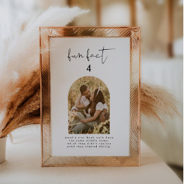 Moderno Mínimo Fun Fact Fact Boda Número de Tabla