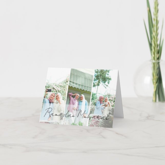 Moderno Mínimo Islámico Ramadán Foto de Mubarak (Anverso)