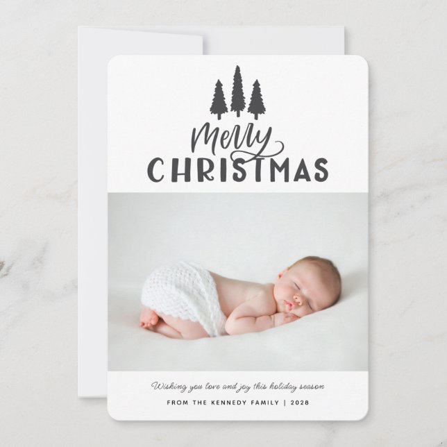 Moderno Mínimo Un Navidad De Fotografía Rústica Fe (Anverso)