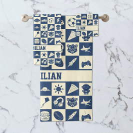 Moderno modelo de Iconos de color azul bajo contro