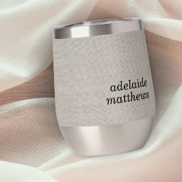 Moderno Monograma Elegante Estilo Lino Nombre inic