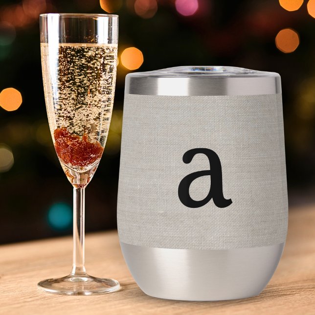 Moderno Monograma Elegante Estilo Lino Nombre inic (Subido por el creador)