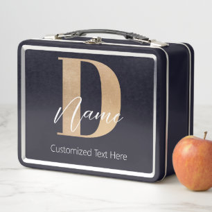 Moderno Monogramado Inicial D & Name Personalizado