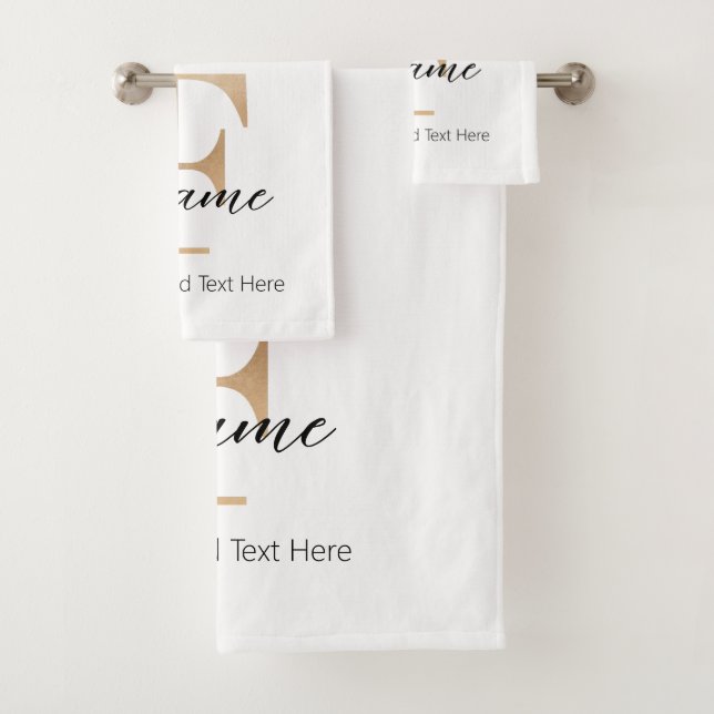 Moderno Monogramado Inicial F & Name Personalizado (In situ)