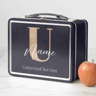 Moderno Monogramado inicial U & Name personalizado