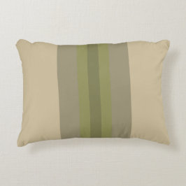 Moderno Moss Verde Beige rayado de acento almohada