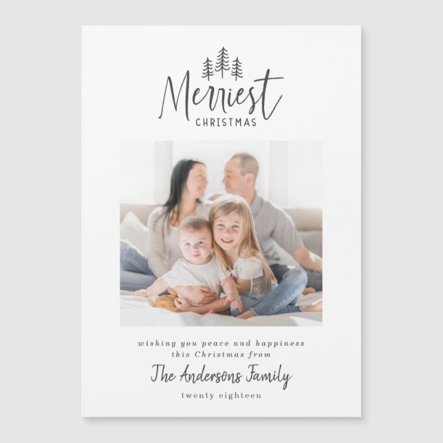 Moderno Navidades mínimos foto rústica multi Holid (Anverso)